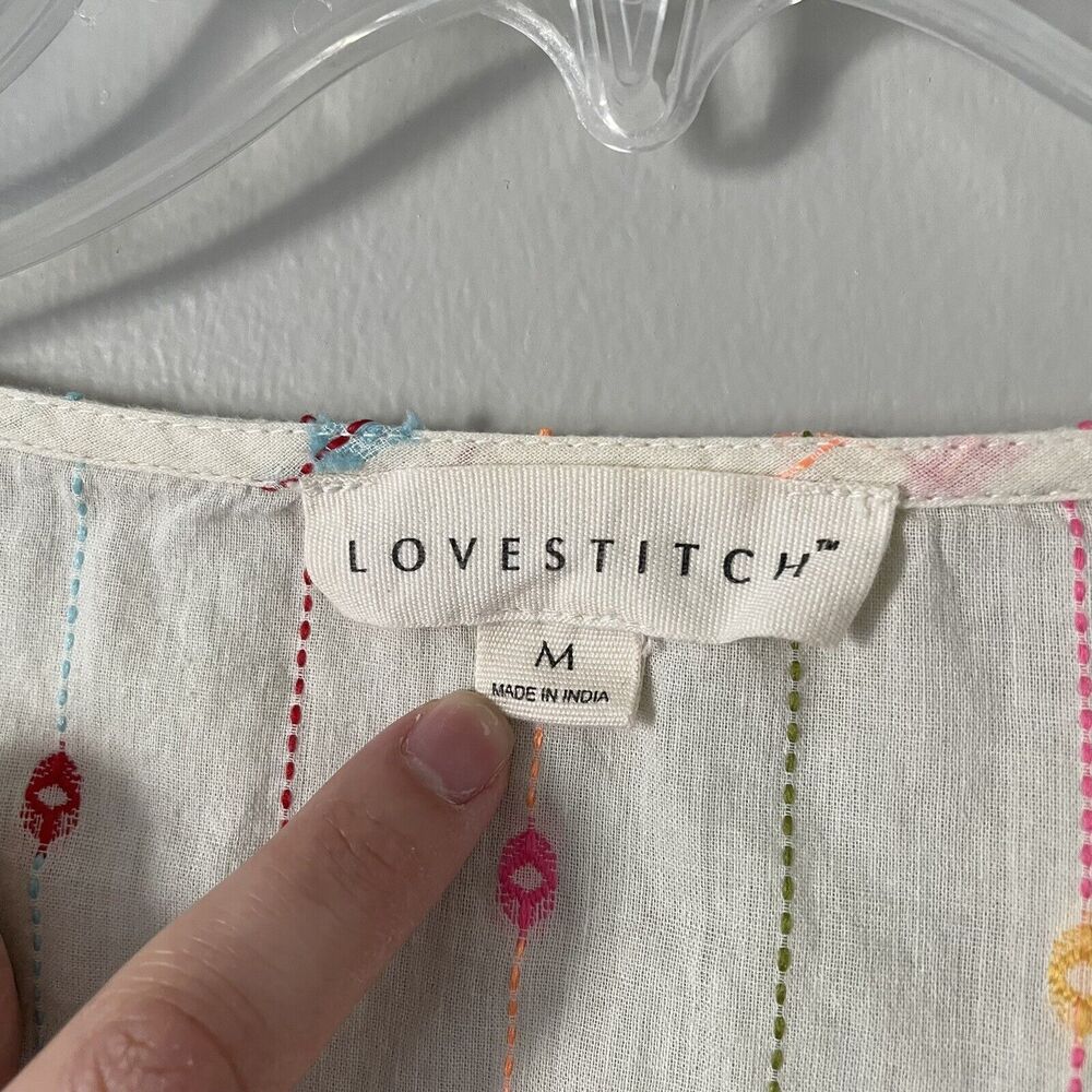 Lovestitch Cream Floral Embroidered Top - Picture 3 of 7